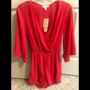 NWT Gianna Bini Red Romper - Valentines Day